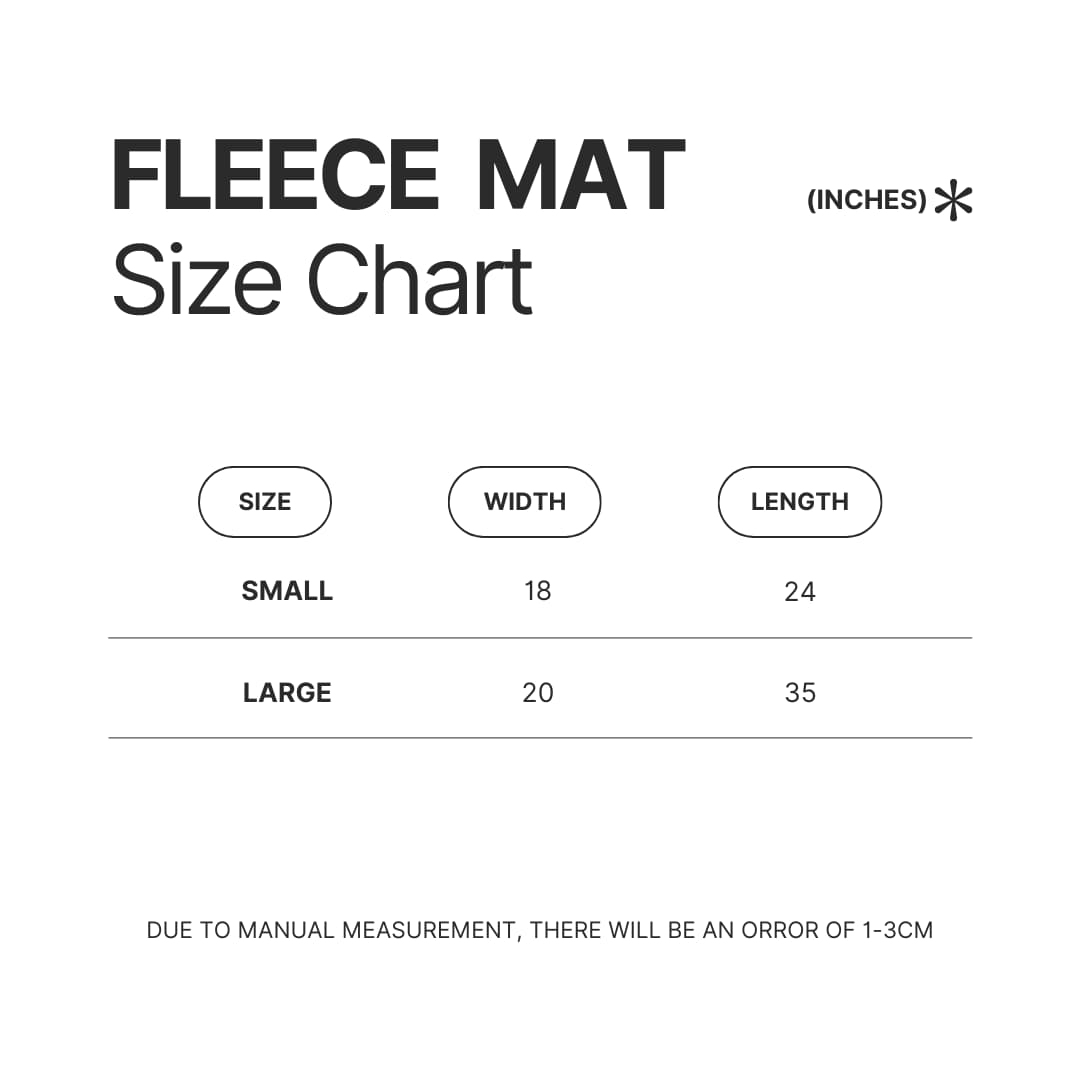 Fleece Mat Size Chart - Morbid Podcast Merch