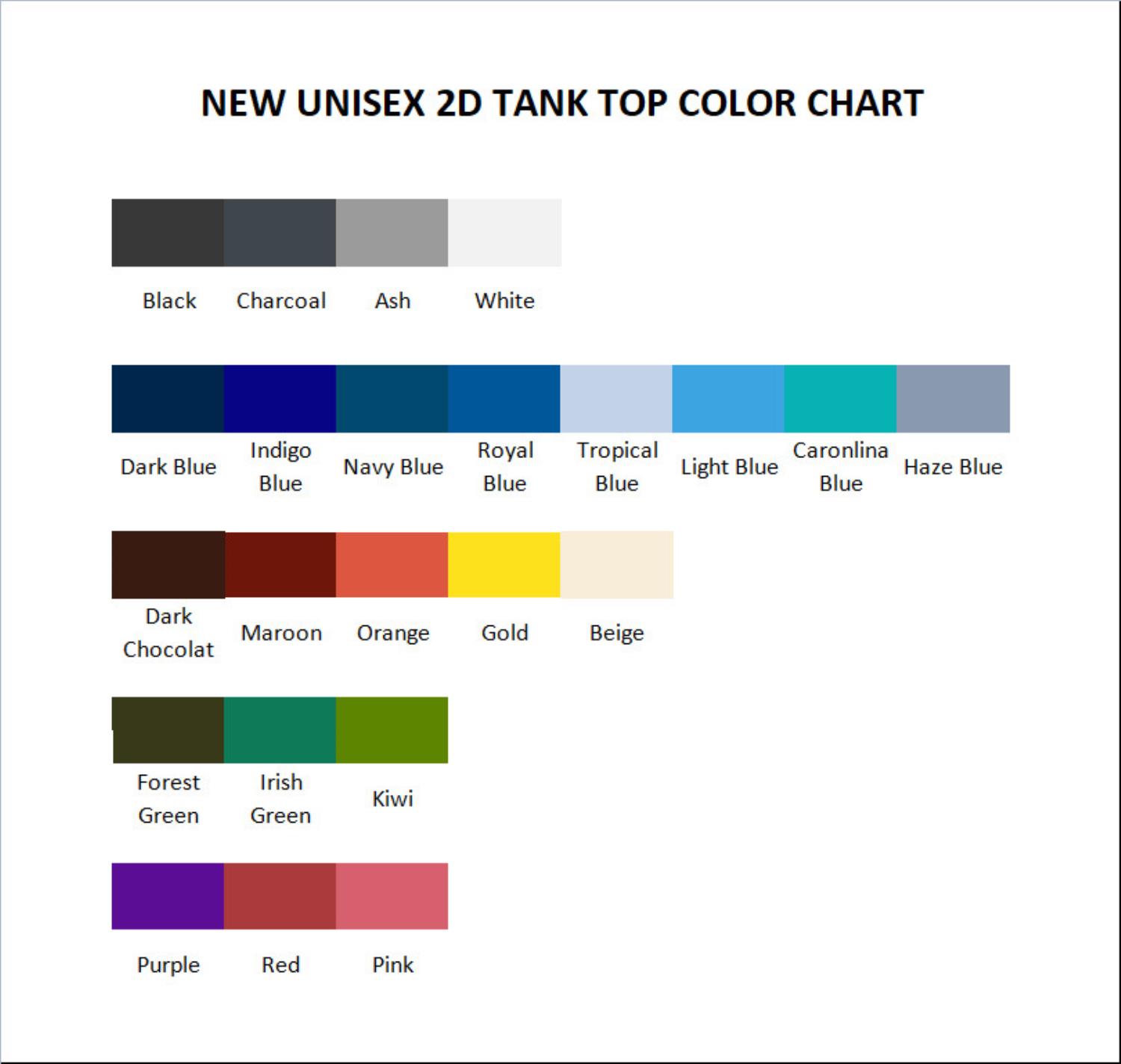 tank top color chart - Meat Canyon Store