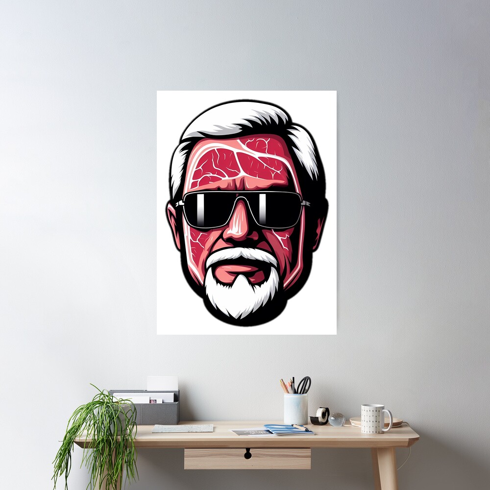 Papa Meat Face Poster - Image 2