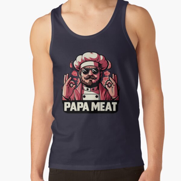 Papa Meat Print Tank Top - Image 2