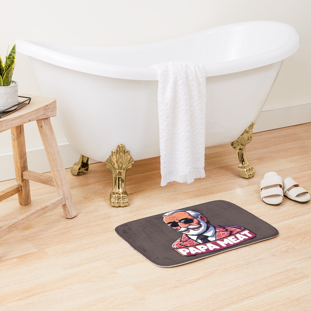 Papa Meat Print Bath Mat - Image 2